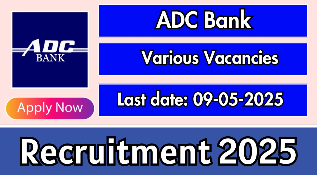 ADC બેક ભરતી 2025